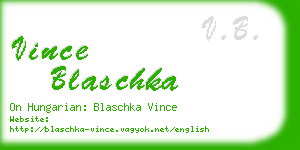 vince blaschka business card